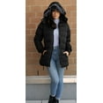 thumbnail image 6 of The Whole Shebang Women's Puffer Winter Coat with Faux-Fur Trim Hood, Zip Front; Long Sleeve, Warm, Vegan Down XL, 6 of 6