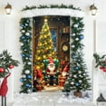 thumbnail image 5 of FastXmas Christmas Door Cover Decorations, 2.95 x 5.9 Feet Santa Claus Snowman and Gift Box Design Pattern Christmas Door Curtain Cute Durable Xmas Door Cover Decor for Festive Door for Front Doors, 5 of 6