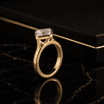 thumbnail image 4 of Diiro Princess Cut Moissanite Engagement Ring for Women, Bezel Set Solitaire Ring, Yellow Gold Vermeil, Modern Promise Wedding Ring, 4 of 7