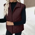 thumbnail image 6 of XuJwPNcy Women's Winter Quilted Vest Long Sleeve Full Zip Puffer Jacket Winter Warm Coats with Pockets Padded Vests Outerwear（Purple,X-Large), 6 of 7