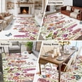 thumbnail image 5 of Spring Floral Area Rugs 5'x7', Small Throw Rugs for Laundry Room Playroom, Watercolor Lavender Daisy Butterflies Botanical Indoor Outdoor Rug Non-Slip Low Pile Carpet Runner Reversible Floor Mats, 5 of 8