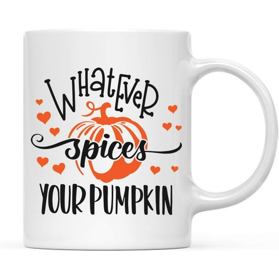 Koyal Wholesale Fall Autumn Season 11oz. Coffee Mug Gift, Whatever Spices Your Pumpkin, 1-Pack