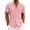 Pink,#024, variant on Men's Cotton Linen Henley Shirt Short Sleeve Mandarin Collar 2 Button Placket Regular Fit Casual Summer Beach Tops for Daily Vacation Wear,2XL