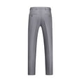 thumbnail image 3 of HOOMEUMY Men's Suit Pants Business Dress Trousers Flat Front Straight Leg Solid Color Office Work Slacks Gray XXL, 3 of 3