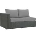 thumbnail image 1 of Modern Contemporary Urban Design Outdoor Patio Balcony Garden Furniture Lounge Loveseat Sofa, Sunbrella Rattan Wicker, Grey Gray, 1 of 3