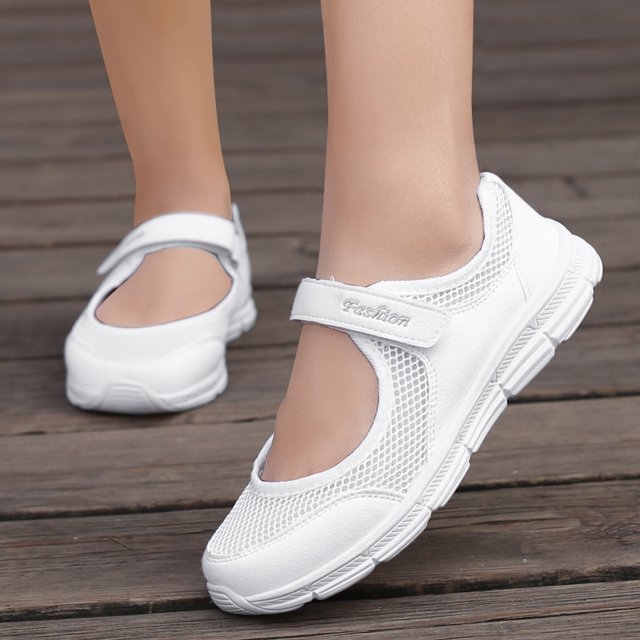 Zapatos casuales de verano 2021 Tan Jianjun para mujer zapatillas suaves portátiles blancos sin cordones