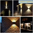 thumbnail image 5 of Led luz de pared interior exterior lámpara de pared blanca cálida con ángulo de haz ajustable 12w Ip65 impermeable arriba abajo 2700k iluminación de pared Afortunado Sencillez, 5 of 5