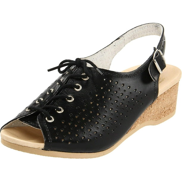 black leather slingback sandals