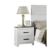 thumbnail image 6 of Newboti Furniture White Color 1pc Nightstand Paper veneer Bedroom Furniture 2-Drawers Bedside Table 10221, 6 of 7
