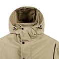 thumbnail image 4 of MexChoioe Mens Hooded Anorak Jacket Snap Placket Zip Cargo Pocket Adjustable Drawstring Hood Fall Casual Outerwear Windbreaker for Mens, 4 of 5