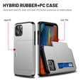 thumbnail image 5 of Dteck Case for iPhone 12 Pro 6.1-inch,Shockproof Rubber Case Card Holder Hybrid Dual Layer PC iPhone 12 6.1" Back Phone Protective Cover,Silver, 5 of 5