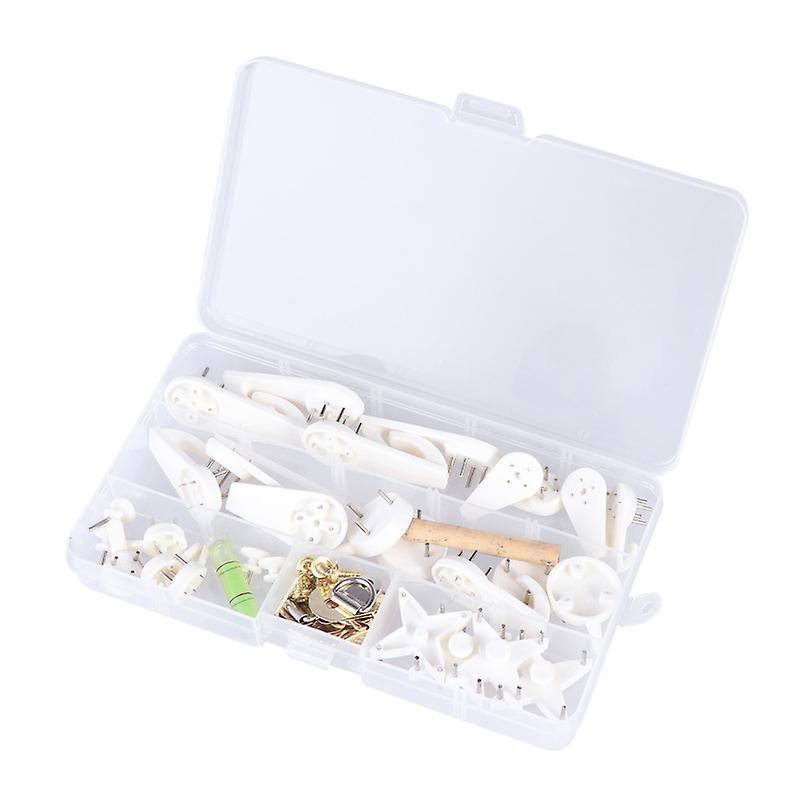 White Resin Metal Traceless Wall Mount Photo Picture Frame Nail Hook