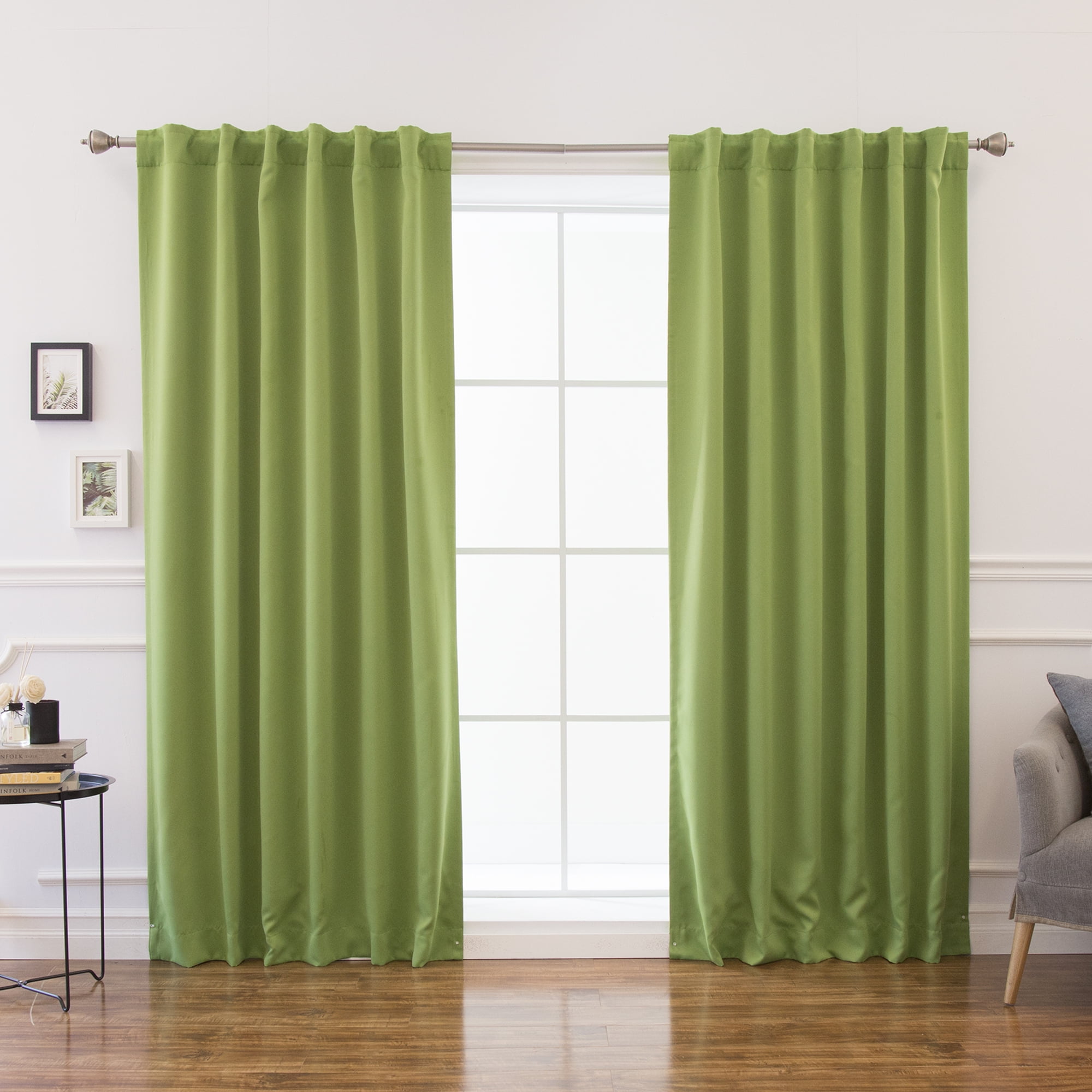 Quality Home Basic Thermal Blackout Curtains Back Tab/Rod Pocket