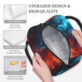 thumbnail image 3 of Salouo Red And Blue Fire for Insulated Lunch Bag for Women/Men - Leakproof Cooler Tote Bag Organizer - Reusable Lunch Box for Office Picnic Hiking Beach-One Size, 3 of 6