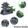 thumbnail image 5 of Extra Large Aquarium Decorations, Resin Castle and Artificial Rock with Plants (Ancient Temple with Mountain) Fish Hideout Cave for Amano Shrimp Cichlid to Play, Hide and Rest Hardscape, 5 of 9