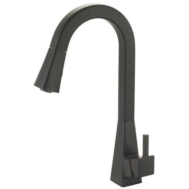 Olympia K-5060-MB Single Handle Pull-Down Kitchen Faucet, Matte Black
