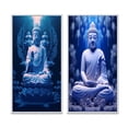 thumbnail image 2 of Designart "Meditation with the Blue Medicine Buddha II" Buddhism Framed Wall Art Set Of 2 - Traditional Blue Gallery Wall Frame Set For Home Decor, 2 of 6