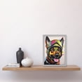 thumbnail image 2 of German Shepherd Dog Wearing Ski Helmet and Goggles Artwork Framed Wall Art Print A4, 2 of 4