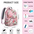 thumbnail image 6 of Pioneer Flower Backpack Backpack for School,Cute School Bag,Schoolbag with Adjustable Shoulder Straps & Padded Back,13.8"x11.4"x6", 6 of 6