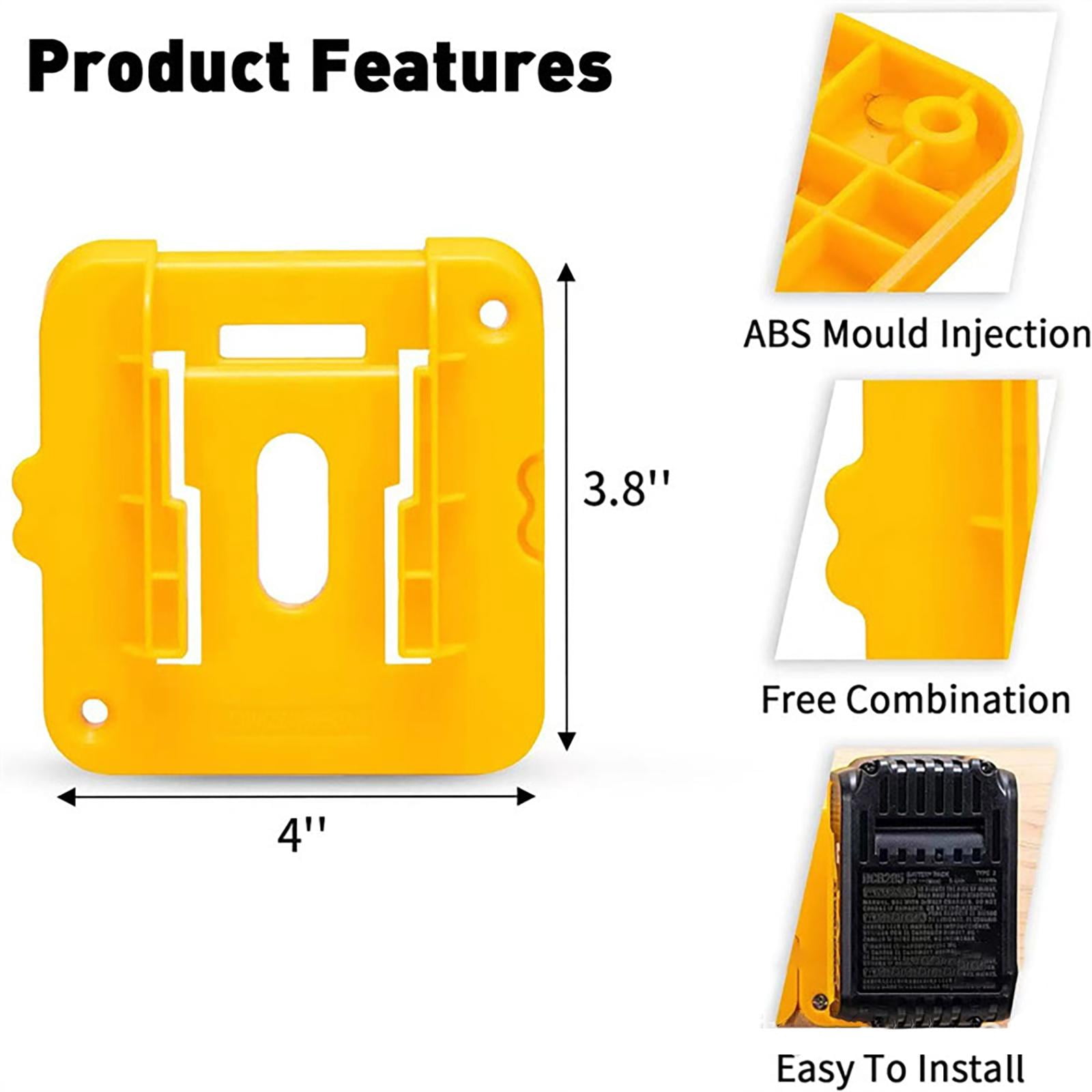 Battery Holder for DeWalt 14.4-18V Batteries, Wall Mount Battery Storage Dock Holder 5Pack