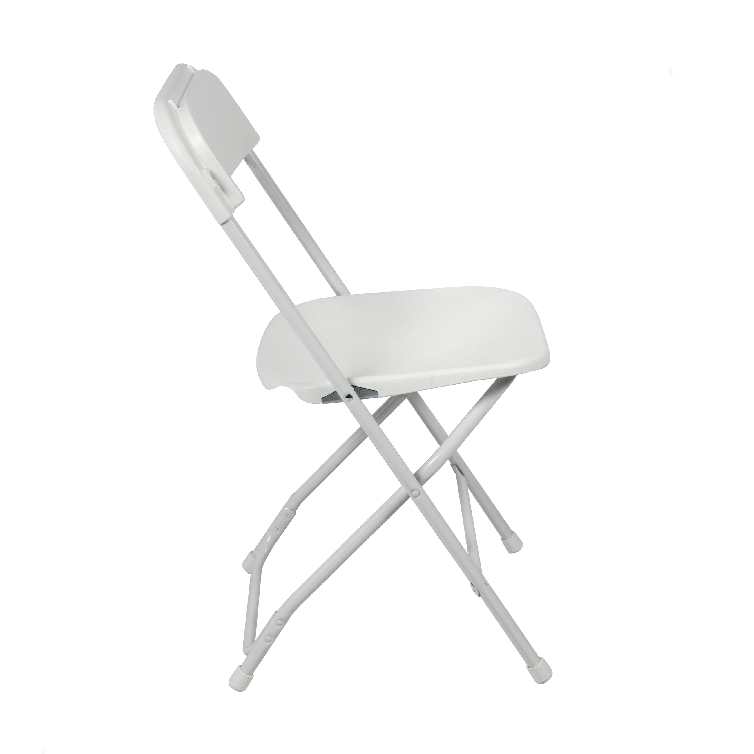 5 Commercial White Plastic Folding Chairs Stackable Wedding Party Event Chair