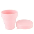 thumbnail image 1 of Reuseable Collapsible Silicone Water Cup, Collapsible Cup, Picnic For Camping 230ml Pink, 1 of 8