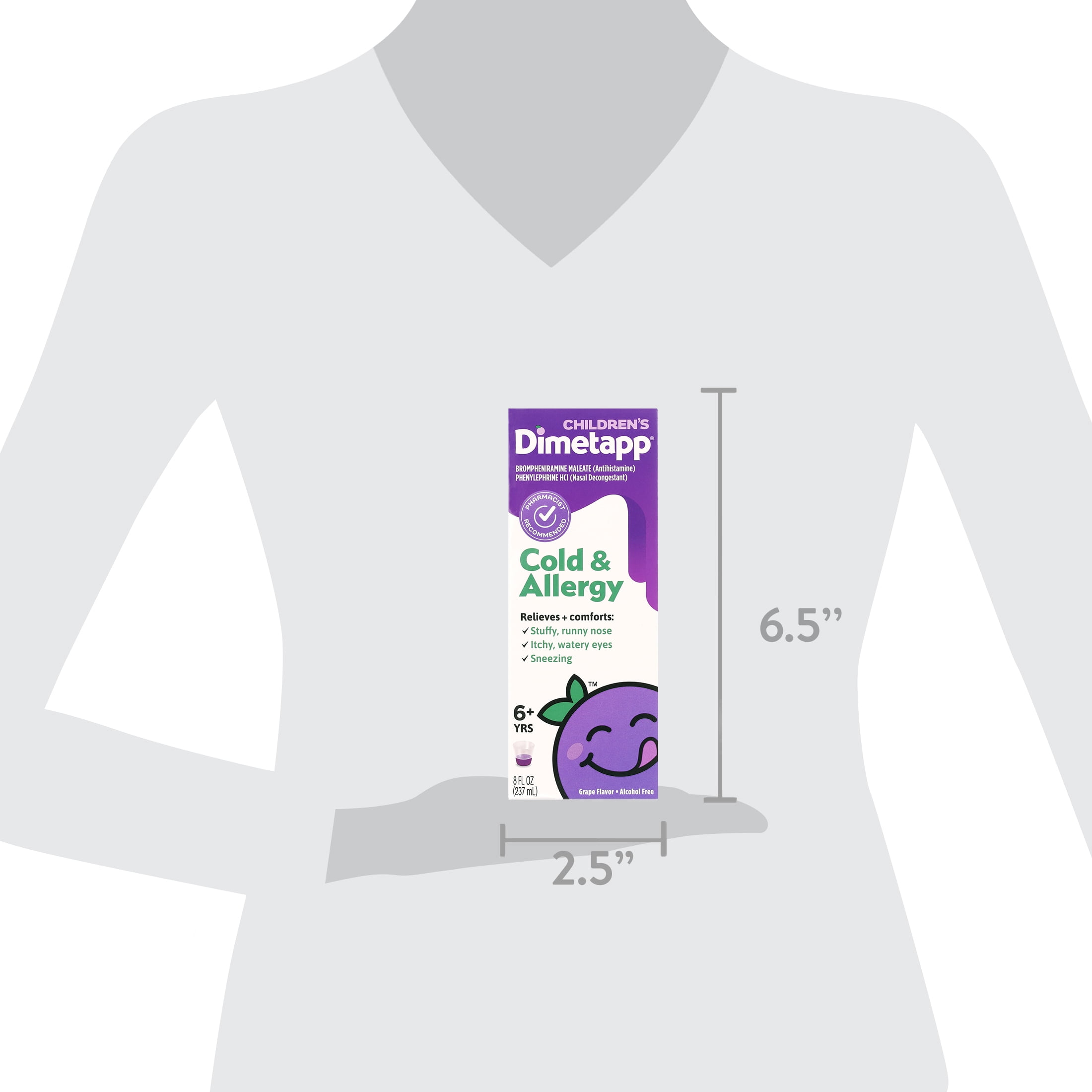 Dimetapp Children's Cold & Allergy Grape 8 oz (Pack of 2)