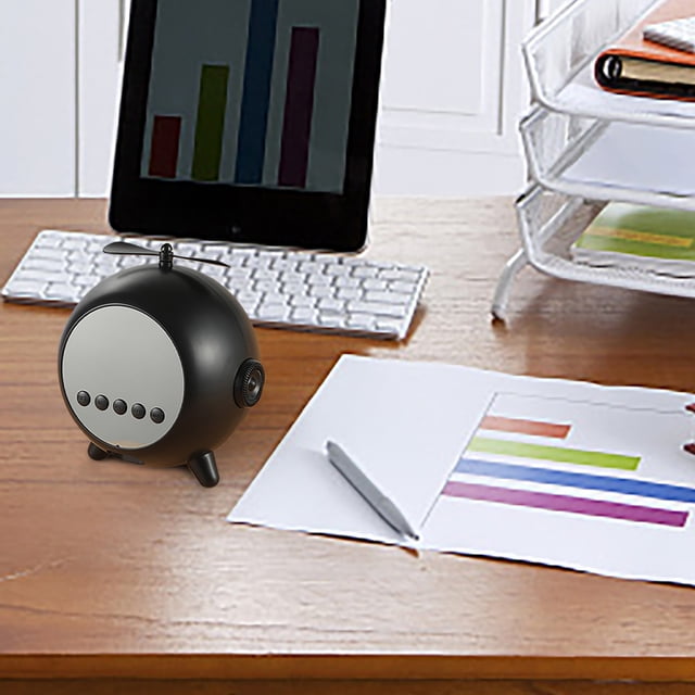 Usloyux Haut-Parleur Compact Bluetooth en Liquidation - Réveil d'Avion Petit Haut-Parleur Bluetooth Extérieur Mini Portable Carte Sans Fil Caisson de Basses de Bureau Petit Son, Noir