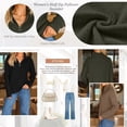 thumbnail image 3 of SUNBS Sweaters for Women Quarter Zip Mock Neck Pullover Top Long Sleeve Casual Shirt Fall Fashion Clothes, 3 of 9
