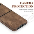 thumbnail image 5 of Allytech for Samsung Galaxy Z Flip 4 Ultra-Thin Folding Case, Premium PU Leather Anti-Drop Heavy Duty Full Body Protective Case for Samsung Z Flip 4 6.7" 5G 2022 Ladies Women Men, Brown, 5 of 8