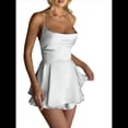 thumbnail image 2 of Mono Elegante de Satén para Mujer, de Verano, Sin Mangas, con Espalda Descubierta, Tirantes Finos y . S, 2 of 8