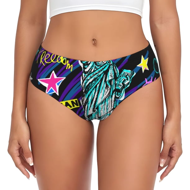 Balery New York City Ropa Interior de Algodón para Mujer con Dibujo – Braguitas Cómodas y Elásticas, Estilo Clásico-Large