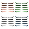 thumbnail image 1 of 20 Pairs Reusable Colored Eyeliners Stickers Set, Self-Adhesive Glitter Eye-Liners Stickers for Eyes, Shiny Three-Dimensional Eye Line Strip Sticker Kit for Women Eyes Makeup, Orange+Green+Blue+Black, 1 of 7