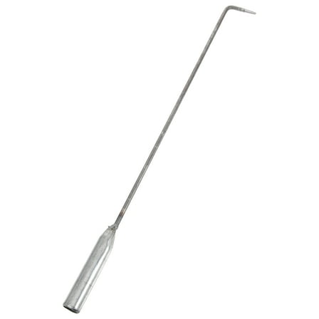 Pawsdot Plated Silver Iron Fireplace Poker Tool Long Handle Designed for Home Fire Pit