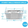 thumbnail image 2 of MontoPack Aluminum Mini Loaf Baking Pans 50 Pack 6"x3.5" 1lb Cooking Tins, 2 of 7