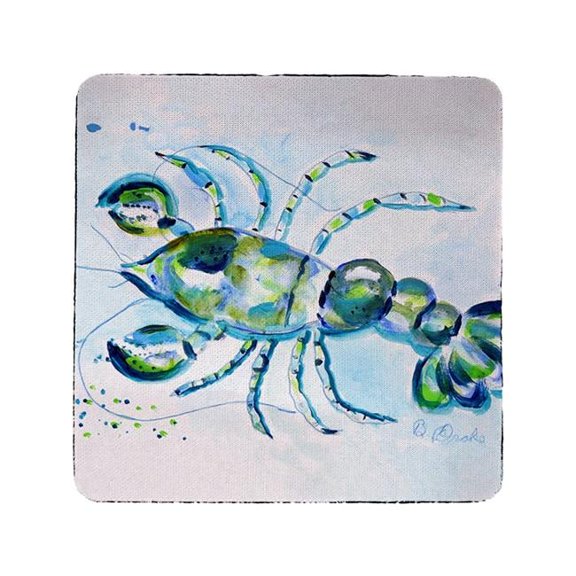 Betsy Drake CT1140 Blue Crayfish Coaster - Set of 4