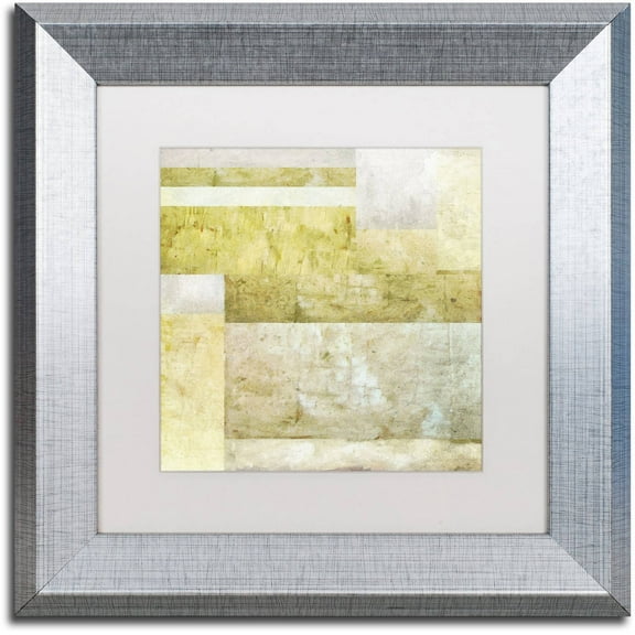 Trademark Fine Art "Neutral Study 2.0" Canvas Art by Michelle Calkins, White Matte, Silver Frame