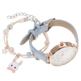 thumbnail image 2 of 1 Set of Unique Cartoon Rabbit Watch Adorable Students Watch With Rabbit Bracelet Decorative Watch, 2 of 2
