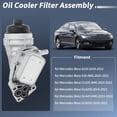 thumbnail image 2 of Carcasa del Filtro de Enfriador de Aceite de Aluminio Mejorado para Mercedes-Benz A220 GLA250 GLB250 2019-2021, 2 of 7
