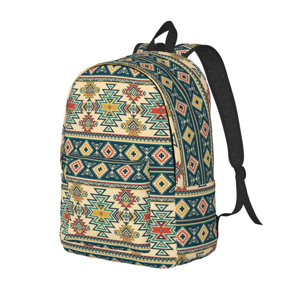 Easygdp Traditional Tribal Aztec1 Mochila de Lona Resistente para Laptop, Compatible con Laptops de 15 a 17 pulgadas, Ideal para Escuela, Trabajo y Viajes-Medium