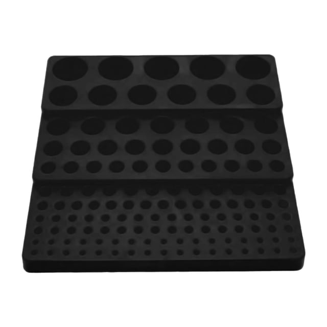 Caja de almacenamiento para fresas, dispensador de brocas, organizador multifuncional con base antideslizante, soporte profesional para herramientas, negro