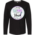 thumbnail image 3 of Inktastic Suicide Prevention- I Wear Teal and Purple for My Uncle Long Sleeve T-Shirt, 3 of 5