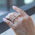 thumbnail image 3 of vylahjewellery Oval Cut Moissanite Engagement Ring Luxury Anniversary Ring Set Vermeil Yellow Gold Full Eternity Wedding Band Birthday Gifts for Her, 3 of 9