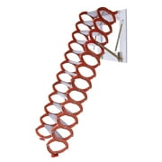 FETCOI 12 Steps Retractable Attic Stairs Wall-Mounted Pulldown Folding Stairs 880lbs