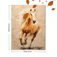 thumbnail image 3 of Golden Horse Running Oil Painting Canvas Print Wall Art for Living Room Office Study, 3 of 8