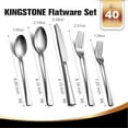 thumbnail image 2 of Silverware Set for 8, 40-Piece Forged 18/10 Stainless Steel Flatware Set, Mirror Finish Cutlery Set Dishwasher Safe for Home, Restaurant, Wedding, Party, 2 of 7