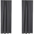 thumbnail image 2 of Levtex Home - 100% Linen - 84" Curtain (Set of 2) - Washed Linen - Charcoal - Drape Size (50 x 84in.), 2 of 3