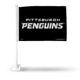 thumbnail image 1 of LNH Rico Industries Drapeau de Voiture avec Poteau Inclus, Pingouins de Pittsburgh - Design Secondaire, 1 of 1