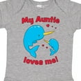 thumbnail image 4 of Inktastic My Auntie Loves Me Narwhal Family Boys or Girls Baby Bodysuit, 4 of 5