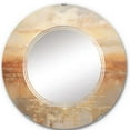 thumbnail image 2 of DESIGN ART Designart "Bold Sunset Golden Collage II" Landscapes Modern Wall Mirror 24in.x24in., 2 of 4